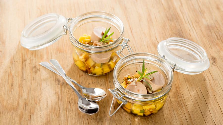 Verrine van Faux Gras® de GAIA met mango